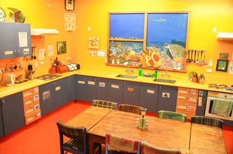 The guest kitchen